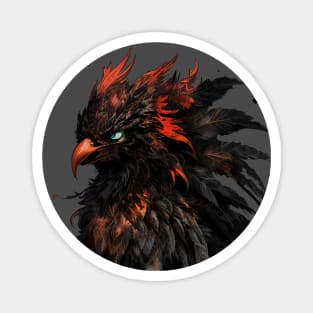 Feathers and Fire - Fabled Phoenix Bird Magnet